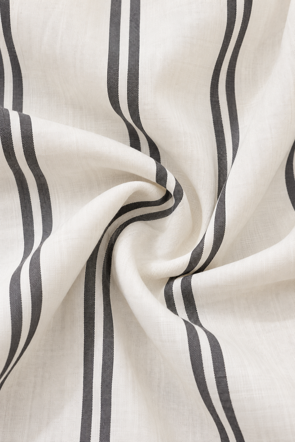 VedAarna Women White & Black Vertical Striped Relaxed-Fit Tiered Shirt Top - View 7